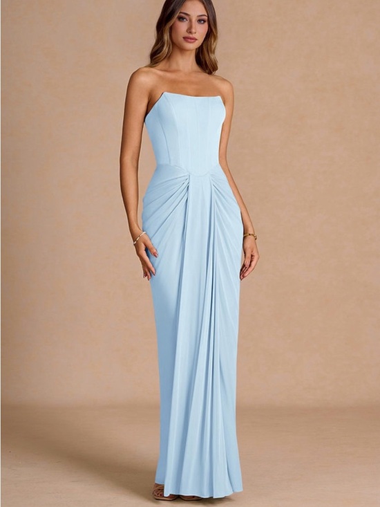 Azazie Dresses & Skirts - Azazie “Anais” Sky blue maxi dress